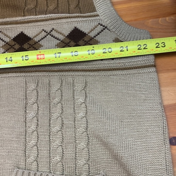 Guv’nors Vintage Grandpa Vest Size XL Browns w Tan, Pockets - Picture 6 of 9